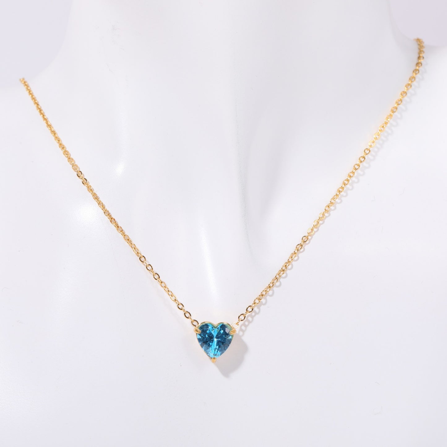Titanium Steel High Color Retention Twelve Birthstone Necklace