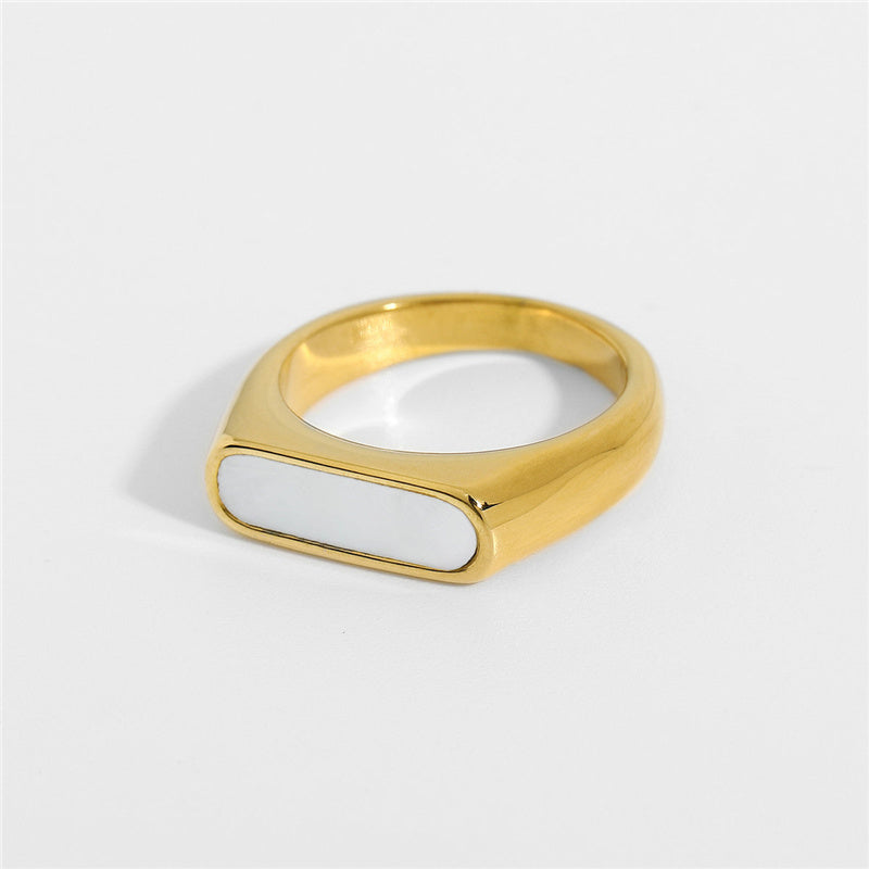 18K Gold Plated Stainless Steel Chunky Ring