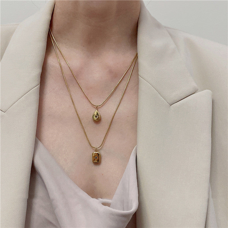 Retro Star Titanium Steel Necklace Metallic Wind