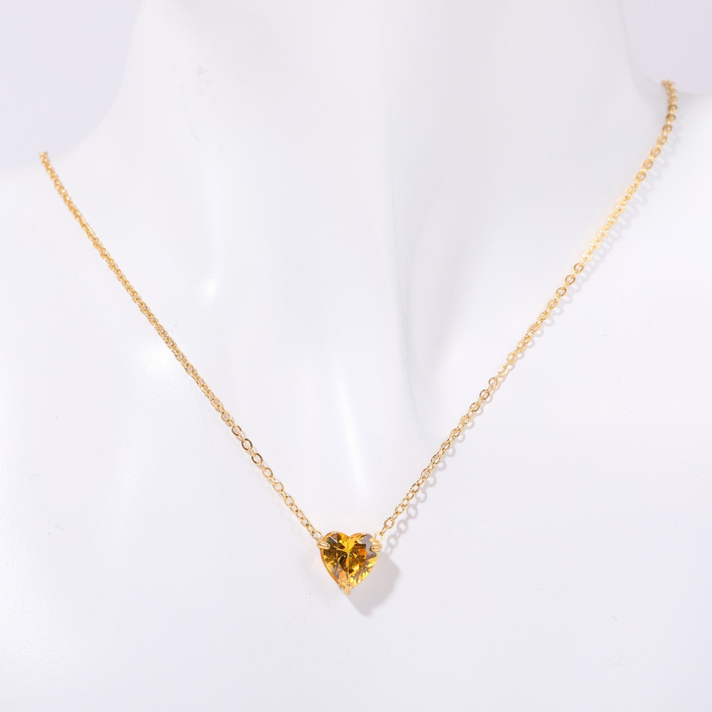 Titanium Steel High Color Retention Twelve Birthstone Necklace