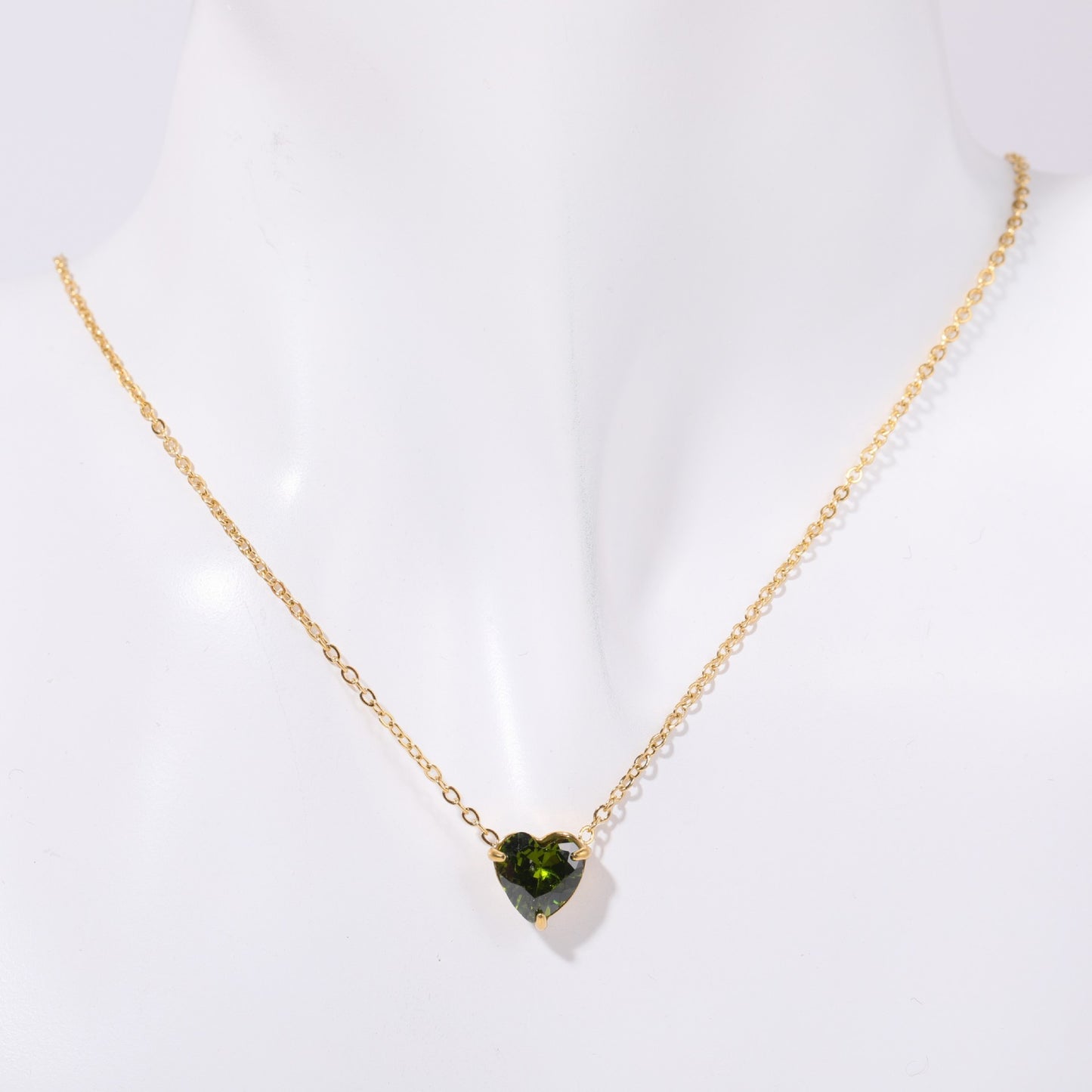 Titanium Steel High Color Retention Twelve Birthstone Necklace