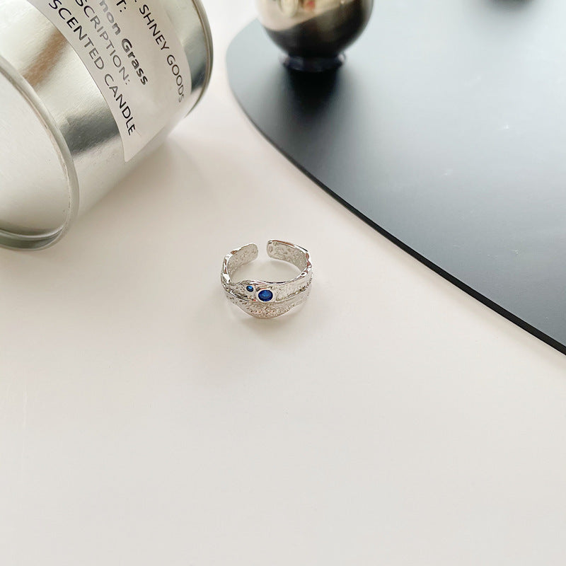 S925 Silver Fashion Temperament Mottled Zirconium Diamond Personality Ring