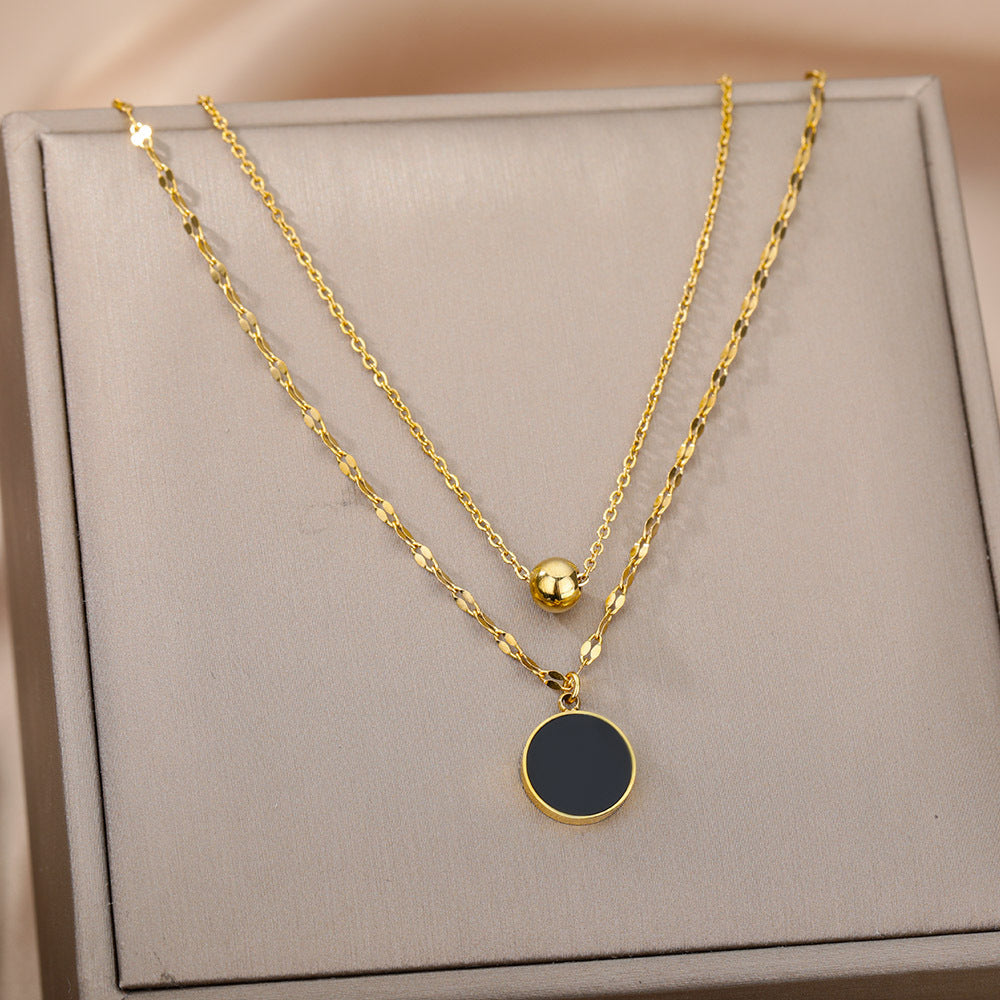 New Fashion Heart Shaped Pendant Titanium Steel Necklace