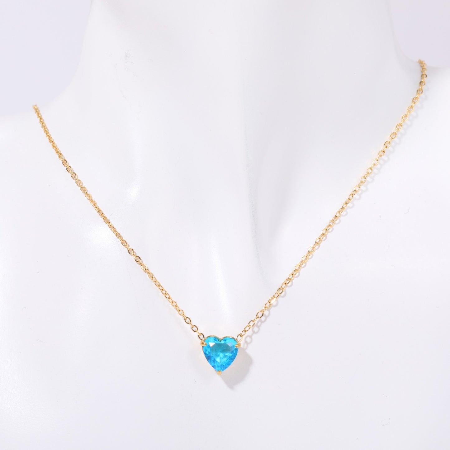 Titanium Steel High Color Retention Twelve Birthstone Necklace