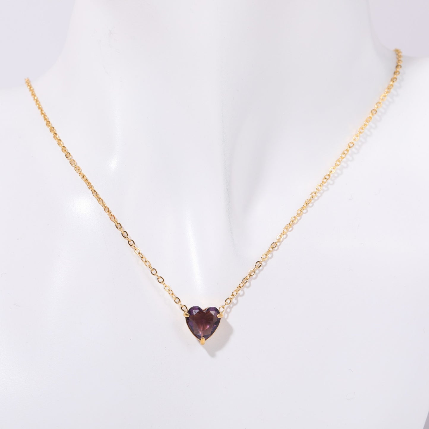 Titanium Steel High Color Retention Twelve Birthstone Necklace