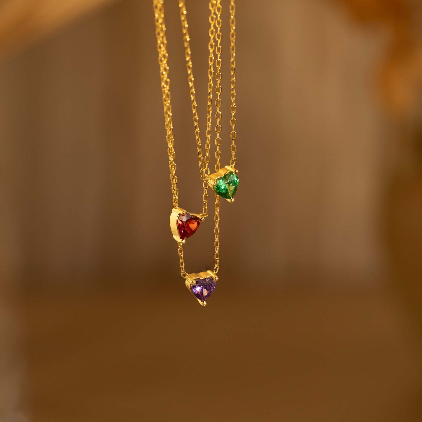 Titanium Steel High Color Retention Twelve Birthstone Necklace