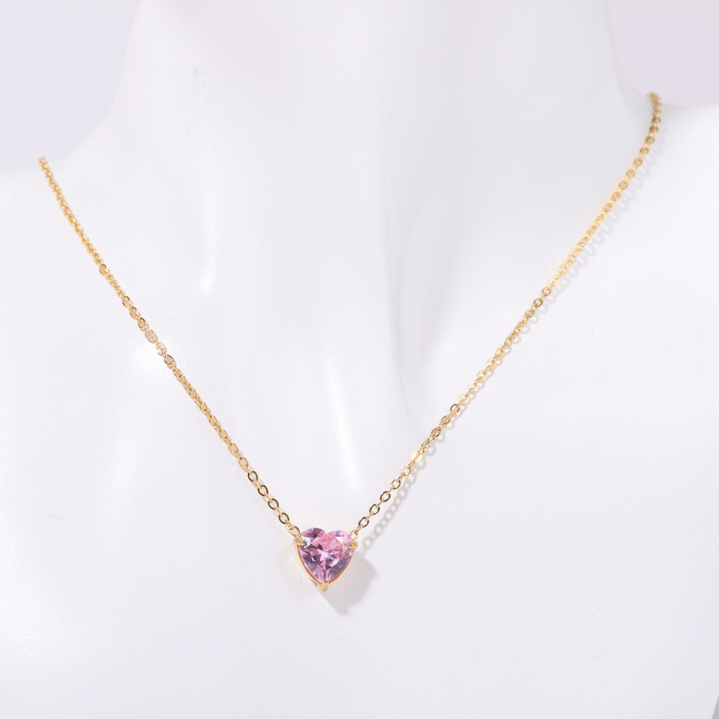 Titanium Steel High Color Retention Twelve Birthstone Necklace